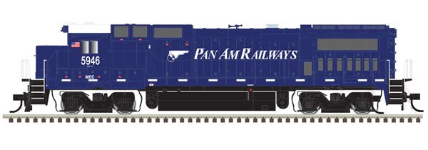 Atlas N GE Dash 8-40B with Deck Ditch Lights - LokSound and DCC - Master(R) Gold -- Pan Am MEC 5946 (blue, white)