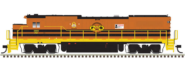 Atlas N GE Dash 8-40B with Deck Ditch Lights - LokSound and DCC - Master(R) Gold -- Providence Worcester 3909 (orange, black)