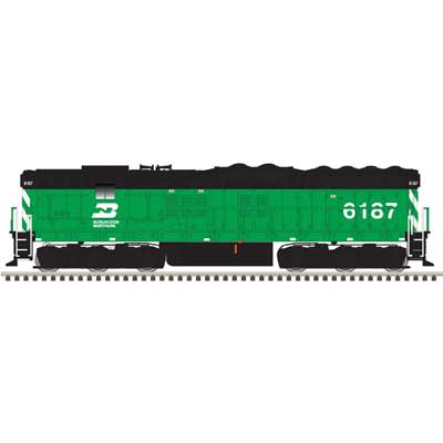 EMD SD9 - Standard DC -- Burlington Northern 6187 (Cascade Green, black)