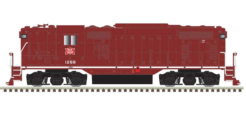Atlas N EMD GP7 Phase II w/Torpedo Tubes - LokSound & DCC -- Rock Island #1288 (maroon)