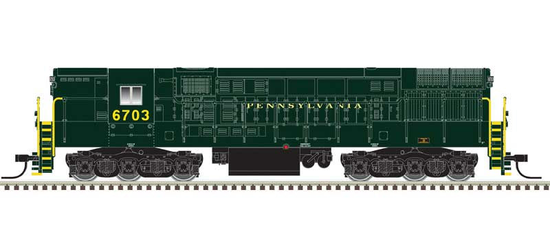 Atlas N FM H-24-66 Phase 2 Trainmaster - Standard DC -- Pennsylvania Railroad #6703 (Brunswick Green, gold)