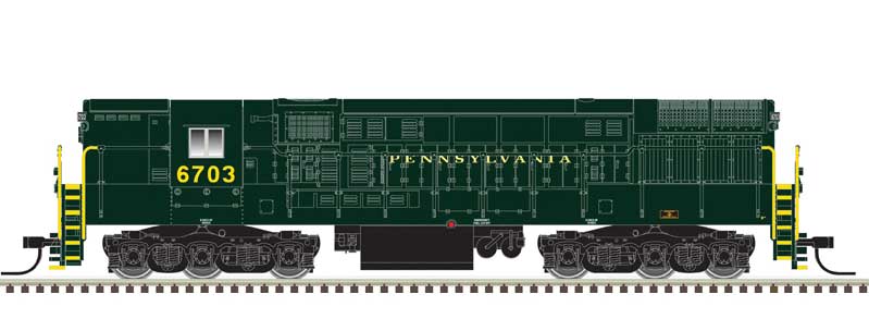Atlas N FM H-24-66 Phase 2 Trainmaster - Standard DC -- Pennsylvania Railroad #6707 (Brunswick Green, gold)