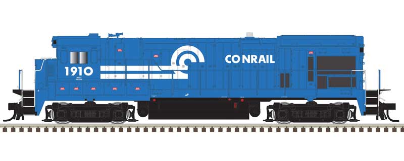 Atlas N GE B23-7 Low Nose, No Nose Headlight, Anticlimber, Ditch Lights - LokSound a -- Conrail #1948 (Ditch Lights, blue, white, white Sill)