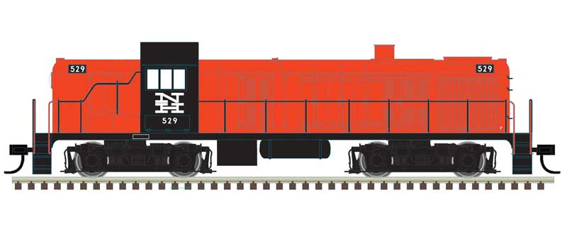 Atlas N Alco RS3 - ESU LokSound & DCC - Classic Silver -- New Haven #551 (orange, black)
