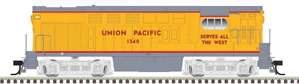 Atlas N Fairbanks-Morse H15-44 - Standard DC - Master(R) Silver -- Union Pacific #1327 (Armour Yellow, gray, red, silver)