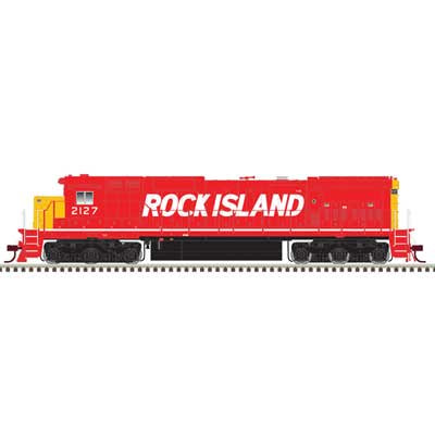 Atlas N GE Dash 8-40C - Front & Rear Ditch Lights - Standard DC - Master(R) -- Rock Island Rail #2127 (red, yellow)
