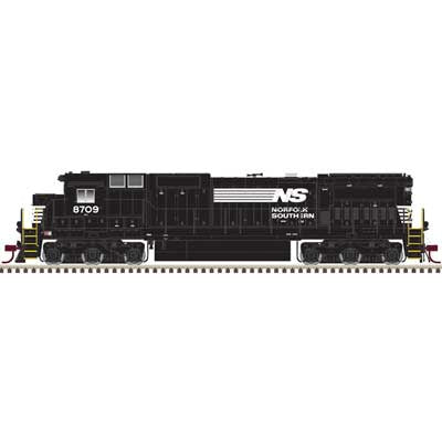 Atlas N GE Dash 8-40C - Front & Rear Ditch Lights - Standard DC - Master(R) -- Norfolk Southern #8717 (black, white)