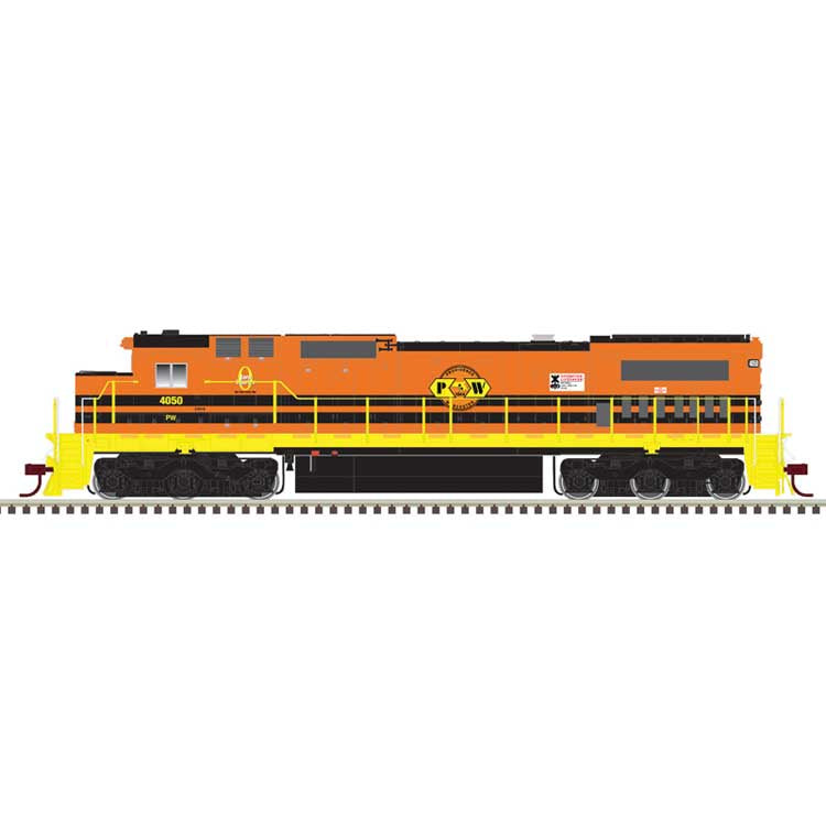 Atlas N GE Dash 8-40C - Front & Rear Ditch Lights - LokSound & DCC - Master(R) -- Providence & Worcester #4050 (orange, yellow)