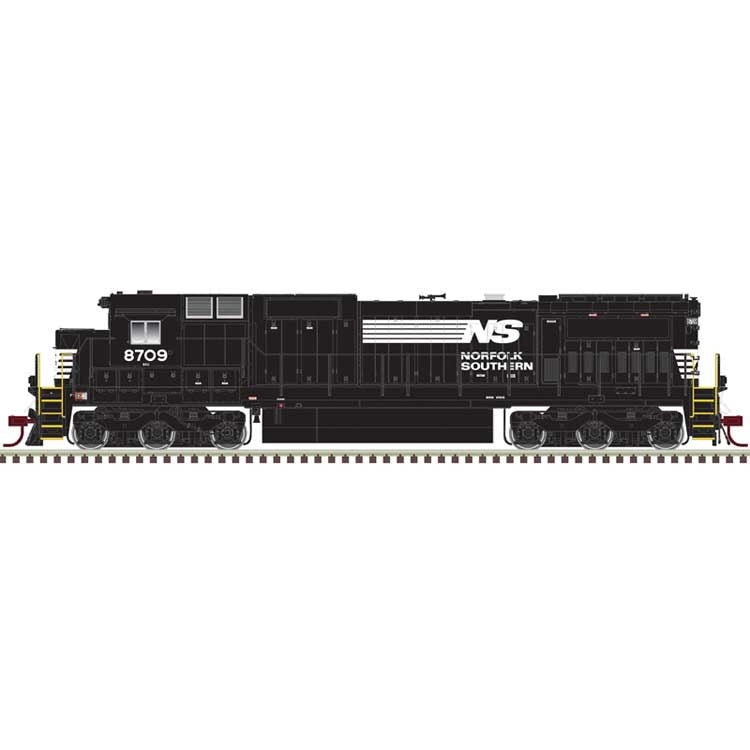 Atlas N GE Dash 8-40C - Front & Rear Ditch Lights - LokSound & DCC - Master(R) -- Norfolk Southern #8709 (black, white)