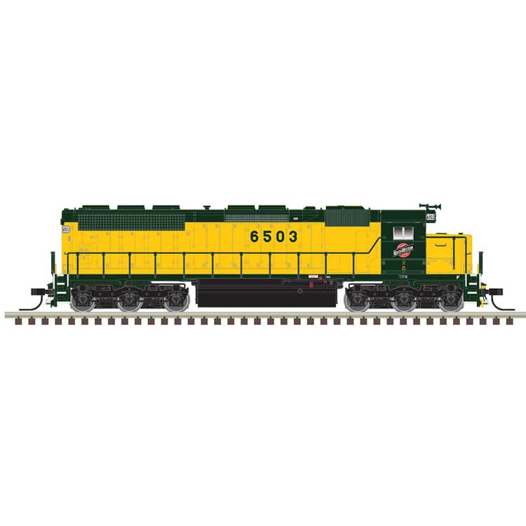 Atlas N EMD SD45 Low Nose - Sound and DCC - Master(R) Gold -- Chicago & North Western (C&NW) #6537 (green, yellow)