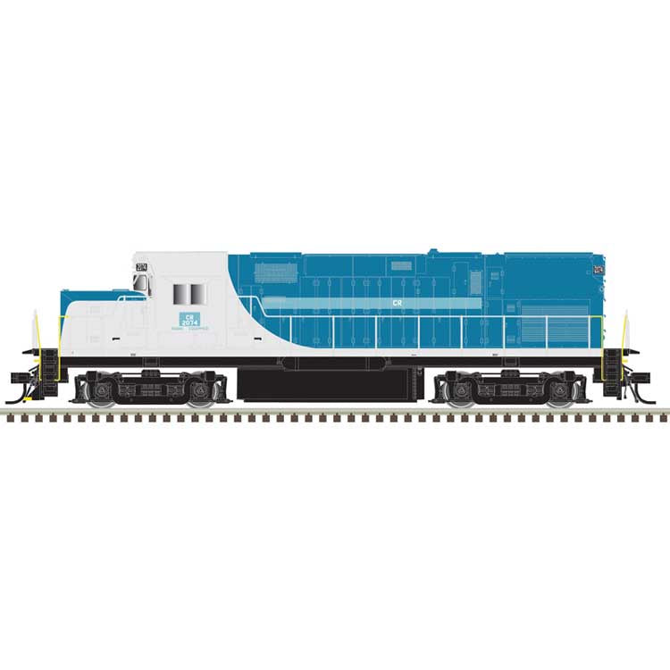 Alco C420 Low Nose - Standard DC - Master(R) Silver -- Conrail (CR) #2074 (Ex-L&HR, blue, gray, white)