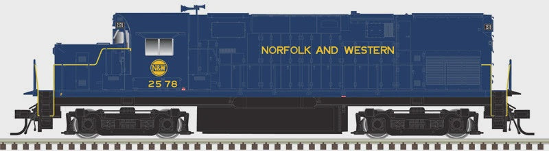 Atlas N Alco C420 Low Nose - Sound and DCC - Master(R) Gold -- Norfolk & Western #2578 (blue, yellow)