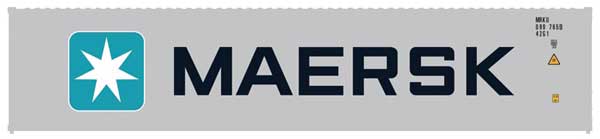 Atlas N 40' Standard Container, Maersk Set #2 (3) - ATL50004165