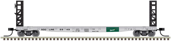 Atlas N 48' GSI Bulkhead Flat Car, SOO #5957 - ATL50004818