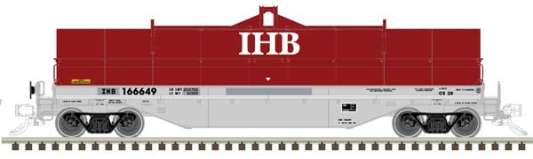 Atlas 42' Coil Steel Car with Fishbelly Side Sill - Ready to Run - Master(R) -- Indiana Harbor Belt 166649 (Ex-NS, red, gray) - ATL50004884