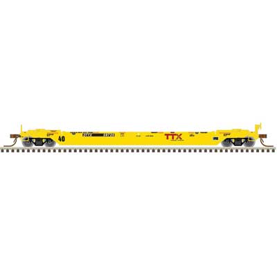 Atlas N 40' Rebuilt Well Car - Ready to Run - Master(R) -- TTX 59084 (yellow, red Forward Thinking 1a logo) - ATL50005291