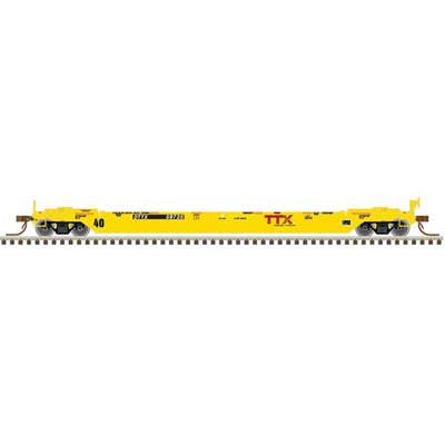 Atlas N 40' Rebuilt Well Car - Ready to Run - Master(R) -- TTX 59131 (yellow, red Forward Thinking 1a logo) - ATL50005292