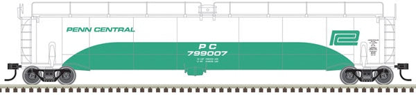 Atlas N ACF 33,000 Gallon Tank Car - Ready to Run - Master(R) -- Penn Central 799007 (Jade Green, white)