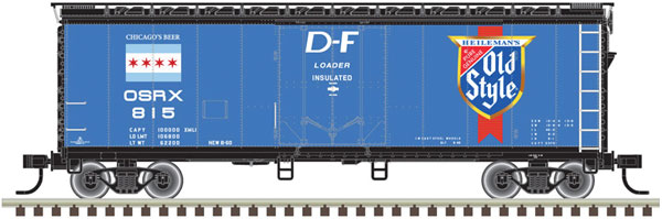 Atlas ATL50005659 40' Plug-Door Boxcar - Ready to Run -- Old Style 872 (blue, white, red, gold) - ATL50005659