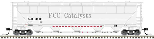 Atlas N Trinity PD5000 Covered Hopper - Ready to Run -- FCC Catalysts NAHX #550361 (white, gray)