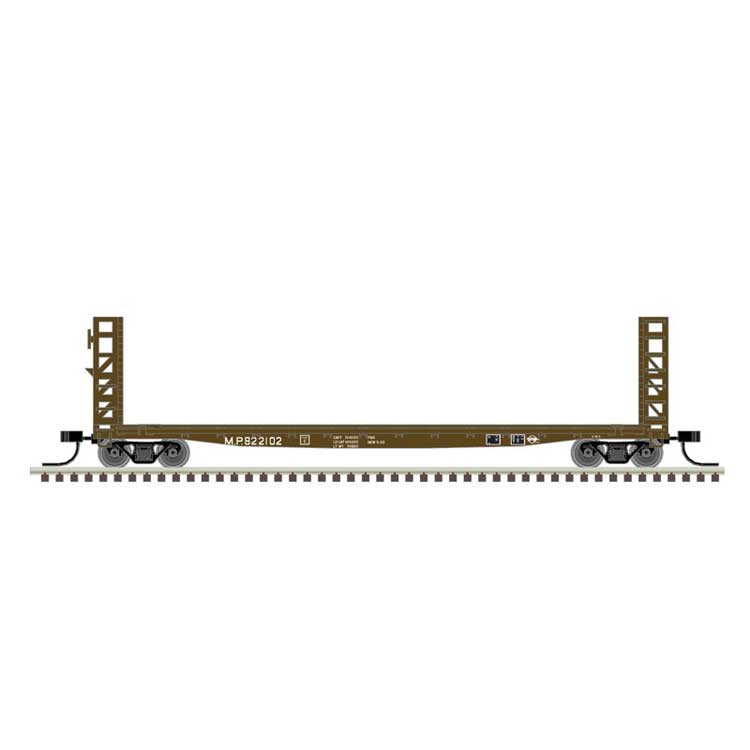 Atlas N GSI-GSC 48' Bulkhead Flatcar - Ready to Run - Master(R) -- Missouri Pacific 822102 (Boxcar Red, white)