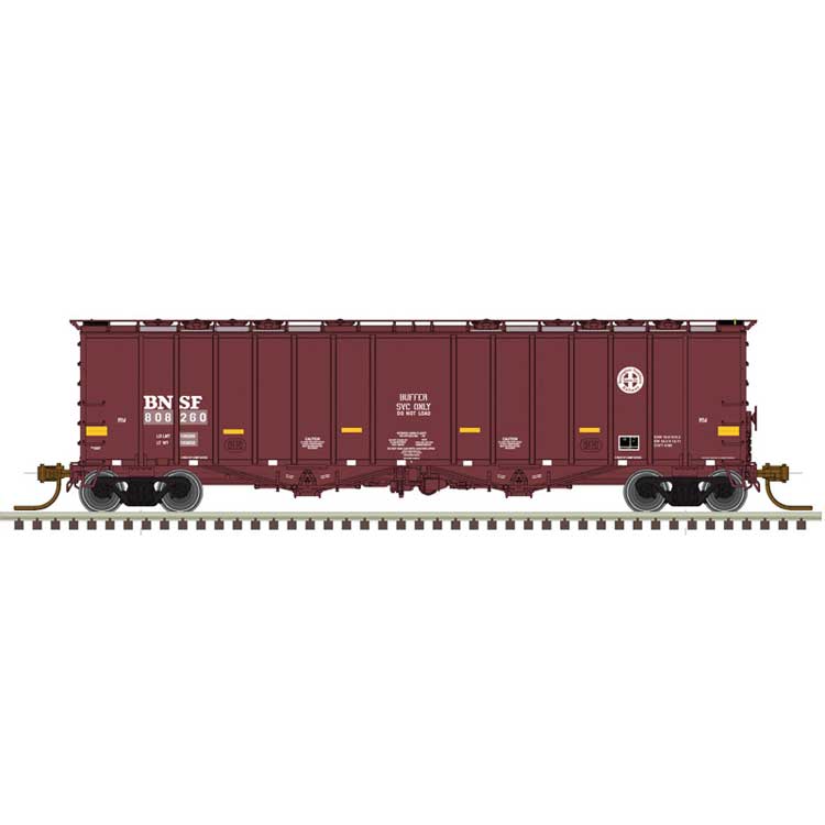 Atlas 4180 Airslide Covered Hopper - Ready to Run - Master(R) -- BNSF Railway 808044 (Boxcar Red, Buffer Service) - ATL50005807