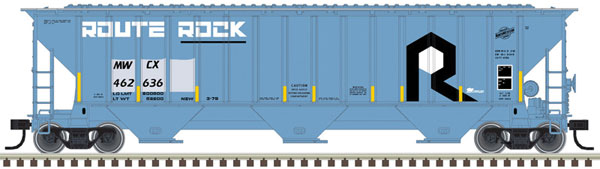 Atlas N Thrall 4750 3-Bay Covered Hopper - Midwest Railcar 462636 (Ex-RI, blue, white, black)