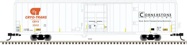Atlas N Cryogenic Reefer - Ready to Run - Master(R) -- Cryo-Trans Cornerstone 3457 (white, orange)