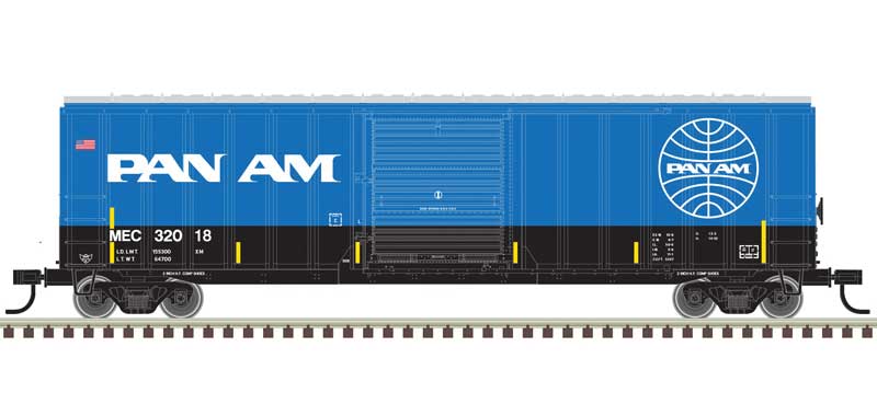 ACF(R) 50'6" Boxcar - Ready to Run -- Pan Am 32018 (blue, black)