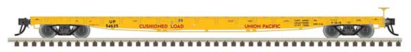 Atlas N GSI 60' Flatcar - Ready to Run -- Union Pacific #54709 (Armour Yellow, red, black)