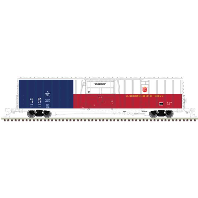 Atlas N Class BX-177 62' Beer Boxcar - Ready to Run -- Lone Star #1897 (red, white, blue)