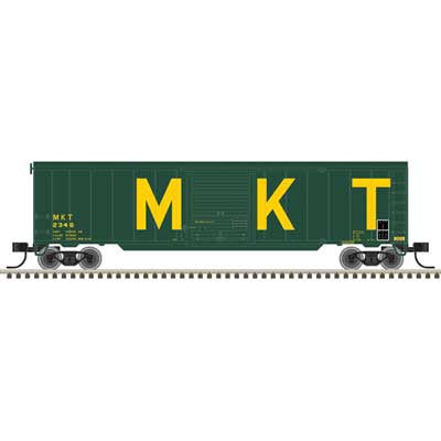 Atlas N 50' Single-Door Boxcar - Ready to Run -- Missouri-Kansas-Texas #2367 (green, yellow, Billboard MKT)