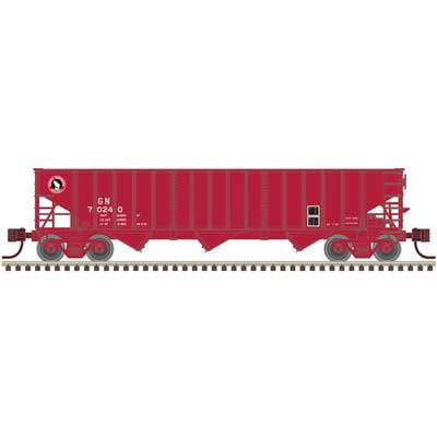Atlas N Pullman-Standard PS-2750 3-Bay Hopper - Ready to Run - Master(R) -- Great Northern #70104 (red, black, white, Small Logo)