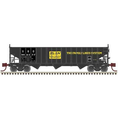 Atlas N Pullman-Standard PS-2750 3-Bay Hopper 3-Pack - Ready to Run - Master(R) -- Seaboard System #996570, 996577, 996580 (black, yellow)
