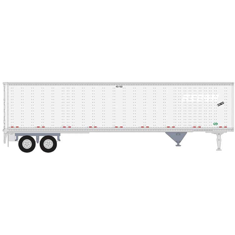 Atlas N 45' Pines Trailer - Assembled -- GLKZ #231804 (Ex-Redon, white)