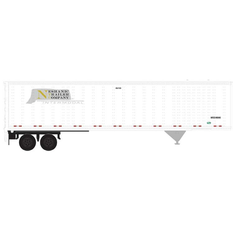 Atlas N 45' Pines Trailer - Assembled -- Neshanic Trailer Company #45049 (white)