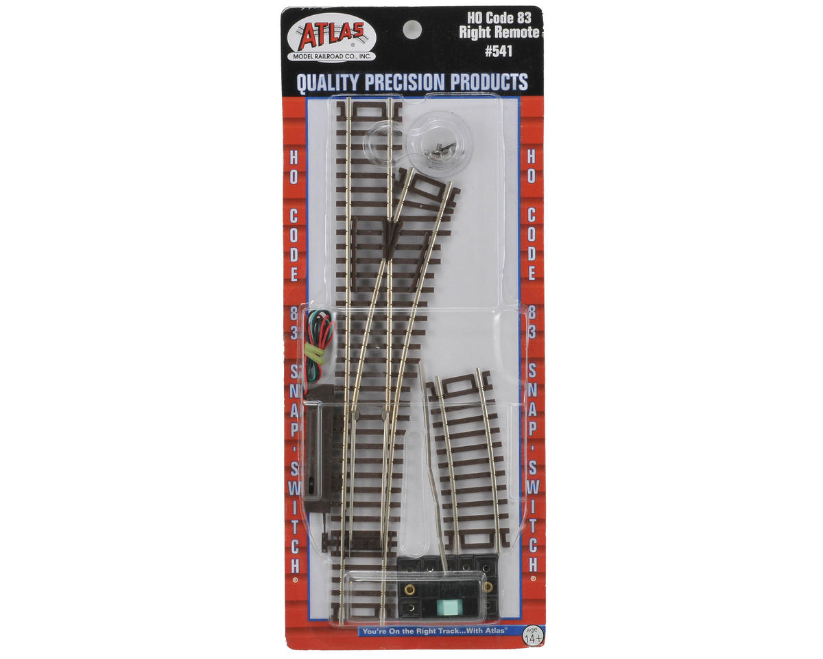 Atlas Code 83 Snap-Switch(R) Remote Turnout -- 18" Radius, Right Hand - ATL541