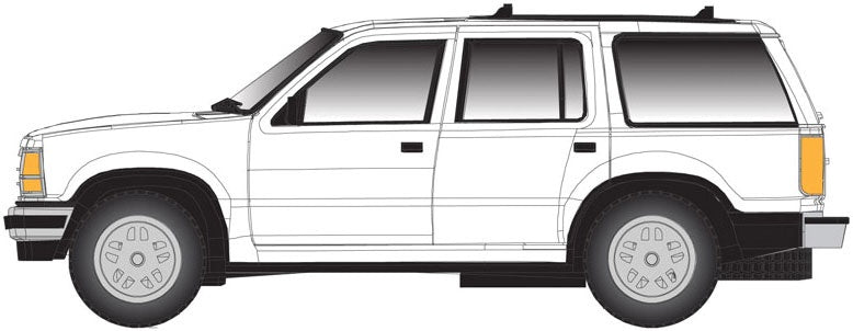 Atlas N Master Line 1993 Ford Explorer w/Non-Operating Rotary Beacon pkg(2) Assembled -- Painted, Unlettered (white)