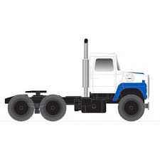 Atlas ATL60000144 Ford(R) LNT 9000 Tractor Only - Assembled -- Painted to Match Old Style (white, blue, gold) 45' Pines Trailer - ATL60000144