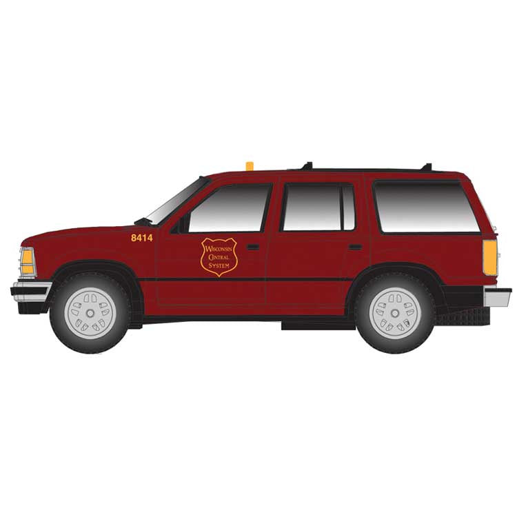 Atlas N 1993 Ford(R) Explorer 2-Pack - Assembled -- Wisconsin Central (maroon, yellow)