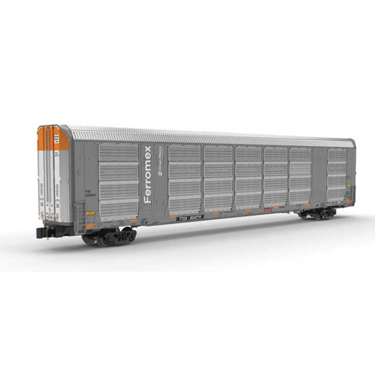 Atlas Z Gunderson Multi-Max Enclosed Auto Rack - Ready to Run - Master(R) -- Ferromex #824814 (silver, gray, white, red TTX logo)