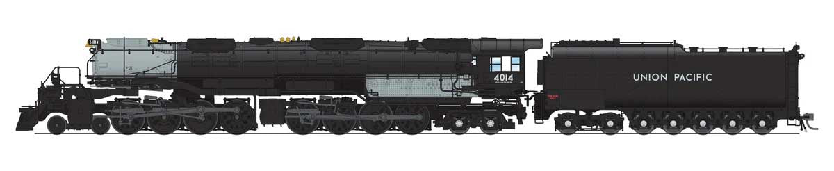 Broadway Limited HO 4-8-8-4 Big Boy, Big Boy Tour Appearance, Oil Tender - Sound and DCC - Parag -- Union Pacific #4014 (black, graphite)