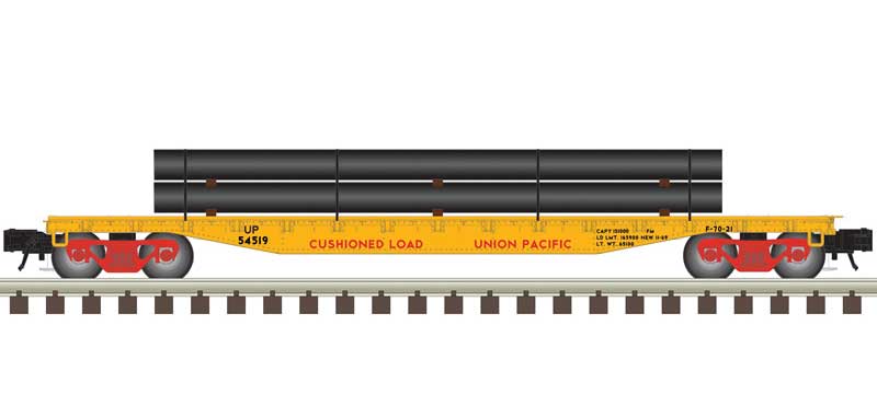 Atlas O O 52'6" FLAT CAR W/LOAD - Union Pacific ( UP )#54565 - ATO20020152