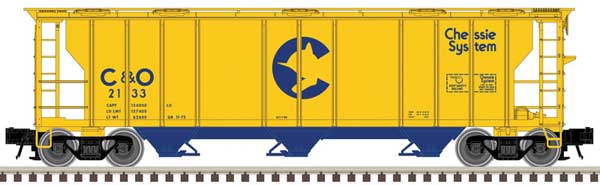 Atlas O ATO20025182 O Trainman 3-Bay PS-2 Covered Hopper, Chessie - ATO20025182