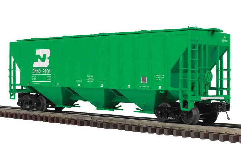 Atlas O Pullman-Standard PS2-CD 4427 High-Side Covered Hopper - 3-Rail - Premier -- Burlington Northern (green, white) #439034