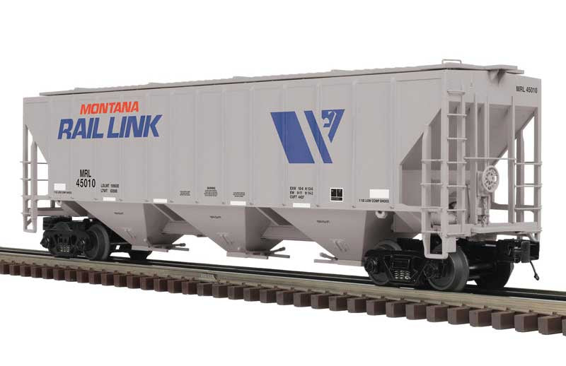 Atlas O Pullman-Standard PS2-CD 4427 High-Side Covered Hopper - 3-Rail - Premier -- Montana Rail Link (gray, blue, red) #45026