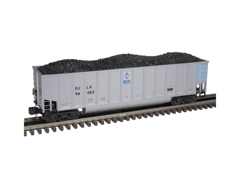 Coalporter Coal Gondola - 3-Rail - Ready to Run - Premier -- David J Joseph (silver, blue, white) #96029