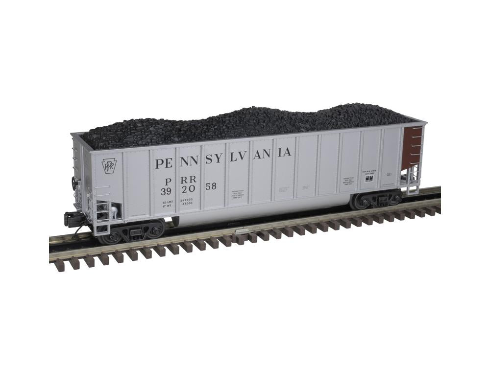 Coalporter Coal Gondola - 3-Rail - Ready to Run - Premier -- Pennsylvania Railroad (Fantasy Scheme, silver, brown) #392557