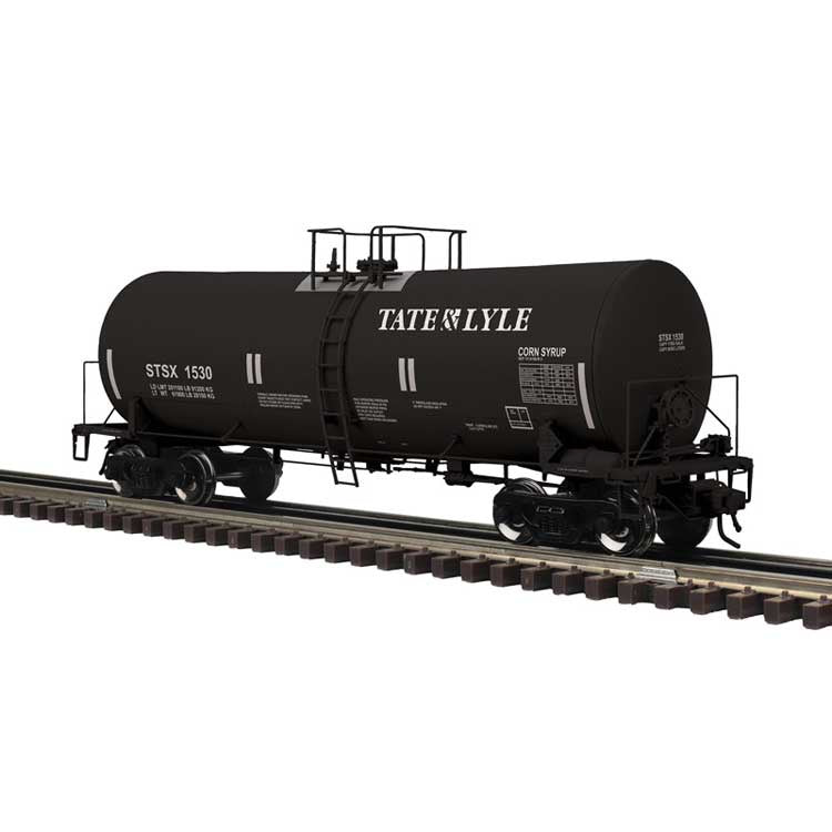 Atlas O 17,600-Gallon Corn Syrup Tank Car - 3-Rail - Ready to Run - Master(R) -- Tate & Lyle STSX (black, white conspicuity marks) #1634