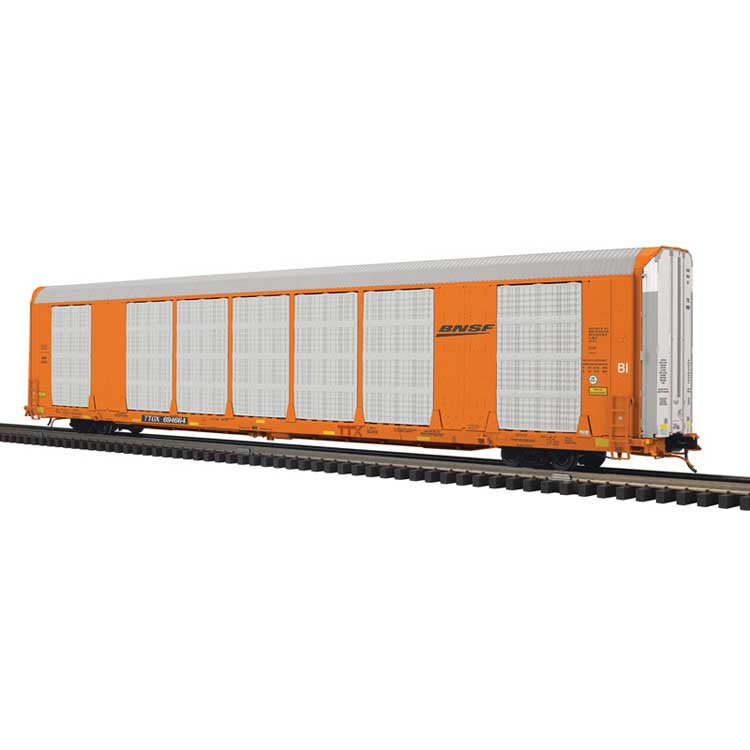Atlas O Gunderson Multi-Max(TM) Auto Rack - 3-Rail - Ready to Run - Master(R) -- BNSF Railway (orange, silver, black Wedge Logo) #694664